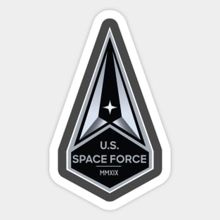 Space Force Official Service Patch -Black & White Version Sticker